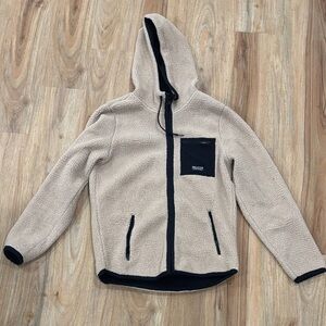 Marmot Cream Sherpa Jacket with Black Accents